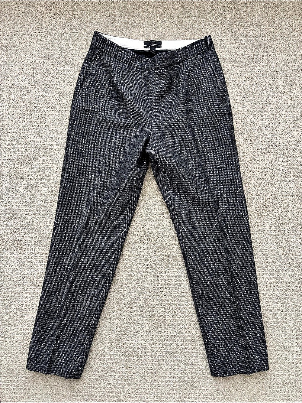 J.Crew Martie Pant in Tweed with Sequin Tweed Sequin Ankle Pants Black Size 00